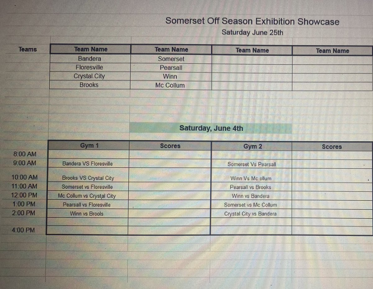 SomersetAth1's tweet photo. Lady Bulldogs Basketball will be hosting an Off-Season Tournament on Saturday June 25th at Somerset Jr High. Admission is $10 adults and $5 for students. Full concessions will be available. 

Lady Bulldogs play at
9am vs Pearsall
11am vs Floresville
1pm vs McCollum https://t.co/vUDRH1pBOI