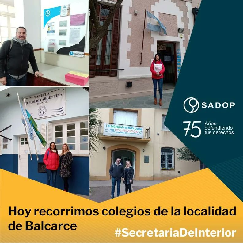 sadopmdp's tweet photo. #SecretariaDeInterior
Hoy estuvimos recorriendo colegios de la localidad de Balcarce llevando información, Kits escolares y colocando carteleras.
Visitamos la Escuela E. La marca, el Colegio San José y la Escuela República Arg.
✍️Afiliate 👇🏻
https://t.co/OavM0jWcDx
#SomosSADOP https://t.co/pk45NfjJLB