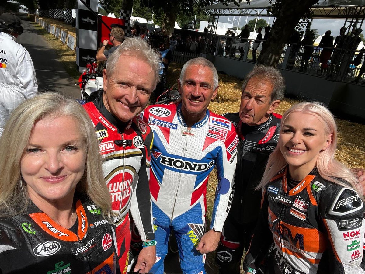 sophiemcginn's tweet photo. WHAT A DAY 🎉

I am completely sold on sidecar racing 😍 today I had the pleasure of jumping on board with @MariaCostello for two runs up the hill at @fosgoodwood and it was unreal! 

Safe to say my ACU form is in the post 👏🏻 Oh and you might recognise some of these legends 👇🏻 https://t.co/LeZsbdiUaM