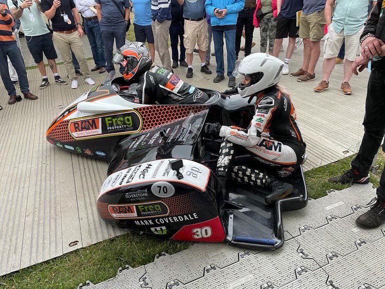 sophiemcginn's tweet photo. WHAT A DAY 🎉

I am completely sold on sidecar racing 😍 today I had the pleasure of jumping on board with @MariaCostello for two runs up the hill at @fosgoodwood and it was unreal! 

Safe to say my ACU form is in the post 👏🏻 Oh and you might recognise some of these legends 👇🏻 https://t.co/LeZsbdiUaM