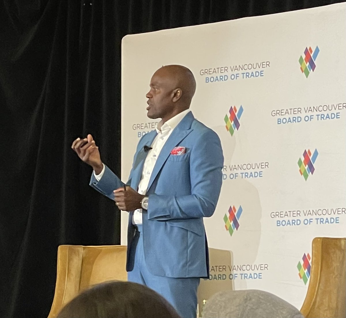 Fabulous speaker <a href="/BoardofTrade/">Greater Vancouver Board of Trade</a> Wes Hall , “Dragon”
