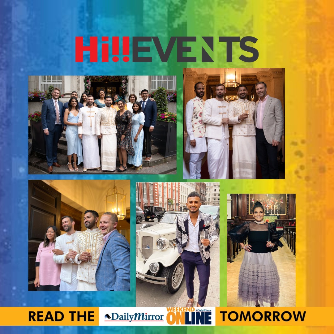 Dailymirror_SL's tweet photo. HI!! Events

Aritha and Dave Hunter's Wedding in London. 

Read the full story tomorrow - The Weekend Online, Daily Mirror.

#LoveWins #ArithaWickremasinghe #DaveHunter #LoveWon #SriLanka #London #Colombo #Wedding #Celebrations #LGBT #DailyMirror #TheWeekendOnline https://t.co/T3YwpLN4AP