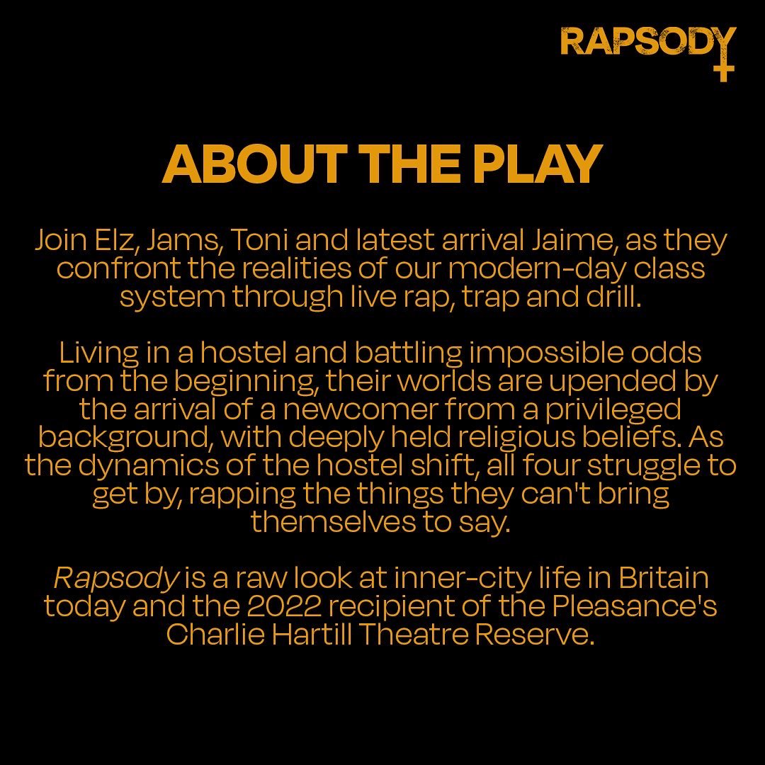 RapsodyThePlay's tweet photo. We’re so proud to share our final poster for Rapsody! 👌

We’ll be sharing more about the play, our journey and the lead up to our Edinburgh Festival Fringe show, so watch this space…

Fringe tickets are available to purchase now, link is in our bio! https://t.co/IG0avX1oae