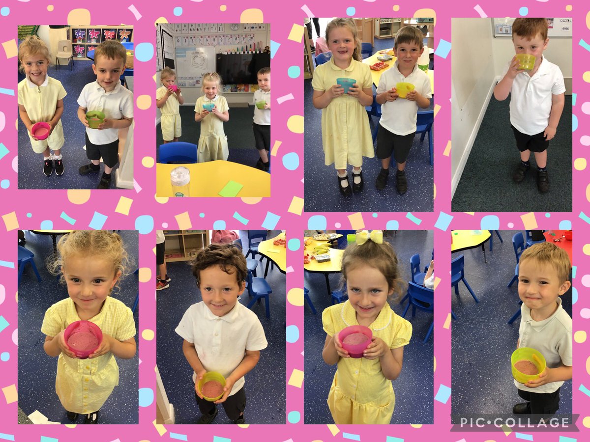 MissHinton21's tweet photo. After our fantastic sports day, to finish off our week of learning about all things healthy, we made some healthy smoothies! I was so proud of the children for trying some new fruits🍌🍓🫐🥭🍍 https://t.co/vfPX2ADJQt