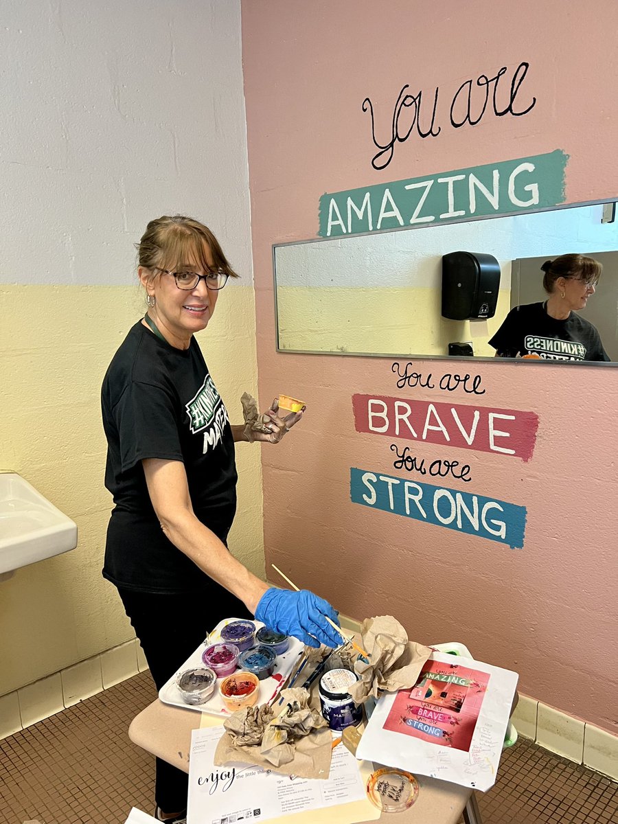 Sneak Peek to what our students will be greeted with when they return in September. Mrs. Brois, our reading teacher, being inspirational even on the last day of school. <a href="/GreenburghWMHS/">Woodlands Middle High School</a>