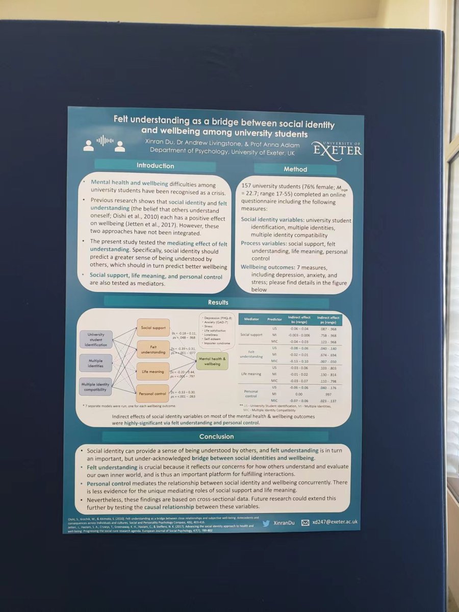 XinranDu's tweet photo. It was such a great experience presenting my work on felt understanding and having fantastic discussions with so many amazing people! #ICSIH5 https://t.co/071x3FyWQU