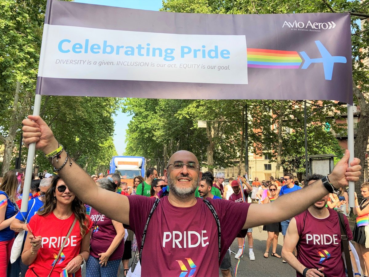 AvioAero's tweet photo. Last weekend we were at the PRIDE PARADE in Turin, Italy! 🌈
Proud to be sponsor of this important event during #PrideMonth. Diversity is a given. Inclusion is our act. Equity is our goal. #weareavioaero #Free2Be #LoveWins #inclusion #lgbtiqa https://t.co/EKih3DPeR9