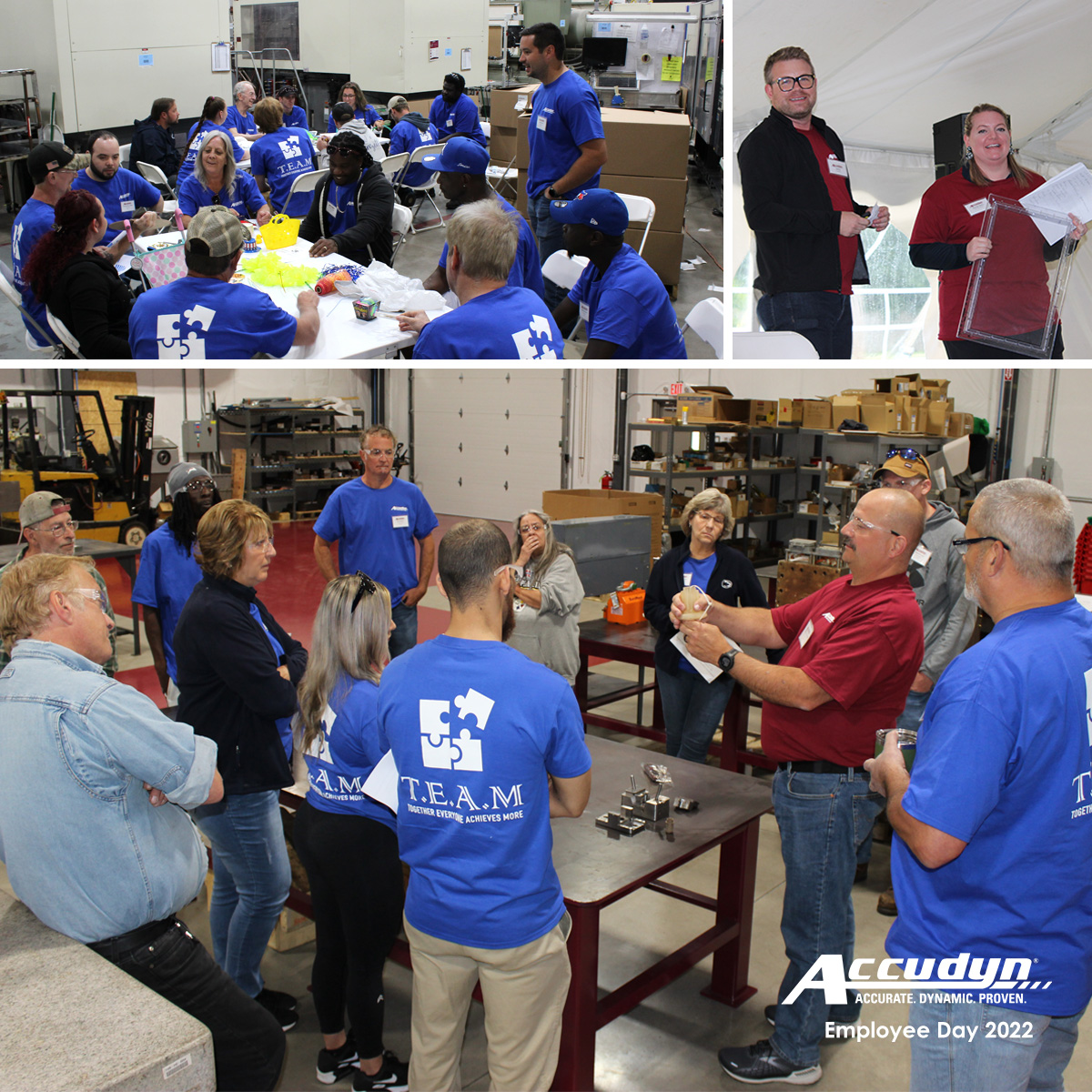 accudyn's tweet photo. #FeelGoodFriday While we didn't have any summertime weather to enjoy on Monday, we did manage to have lots of fun outside when we weren't collaborating and training inside the plant during #EmployeeDay!  #Accudyn25 https://t.co/hAMZP3H3KX