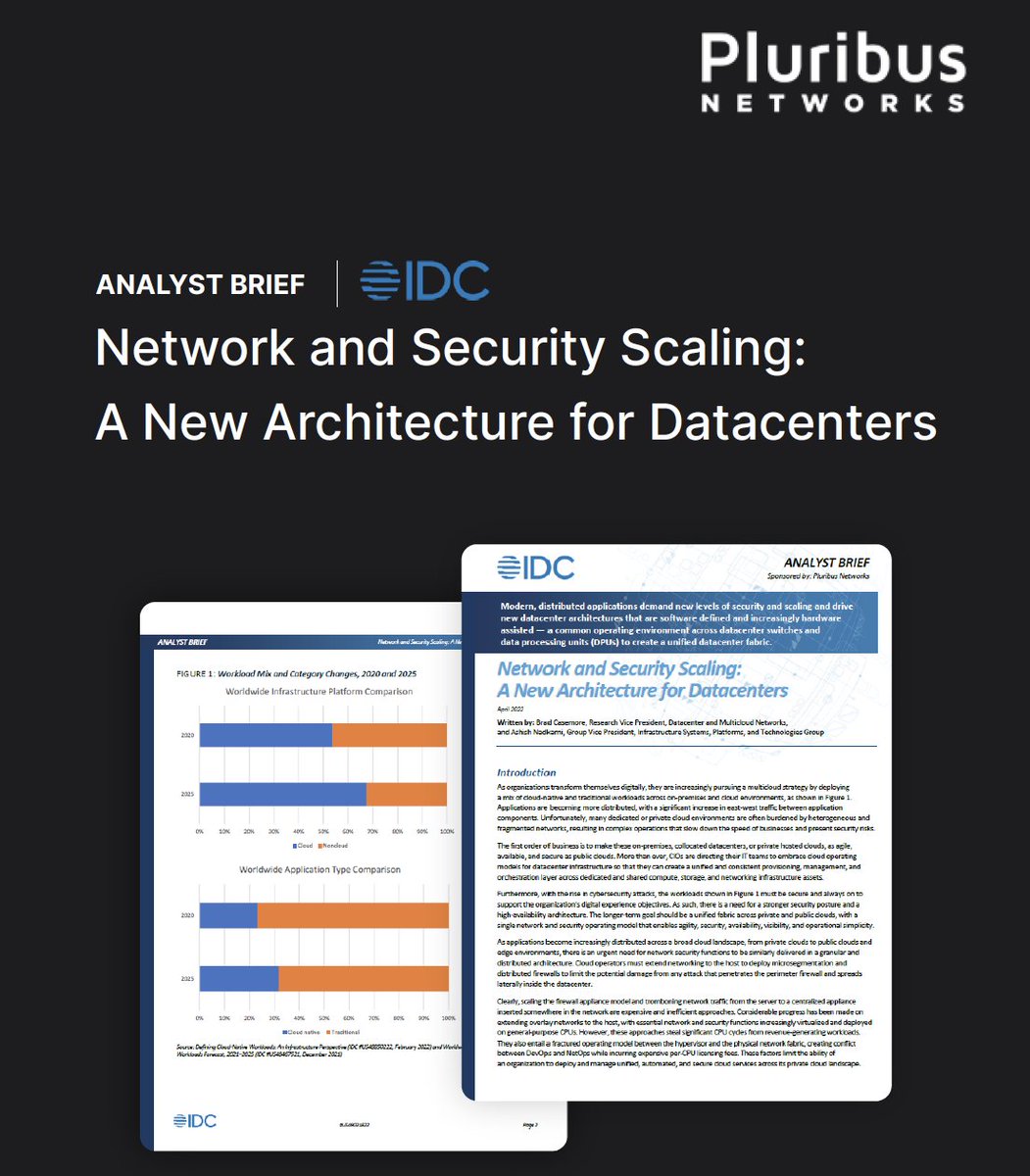 In this analyst brief, <a href="/BradCasemore/">Brad Casemore</a> and <a href="/ashish_nadkarni/">Ashish Nadkarni</a> from <a href="/IDC/">IDC</a> discuss how a new DC cloud #NetworkArchitecture is required to improve network scaling, operations and security. Download here: ow.ly/GQ5450Je9UP |#CloudNetwork