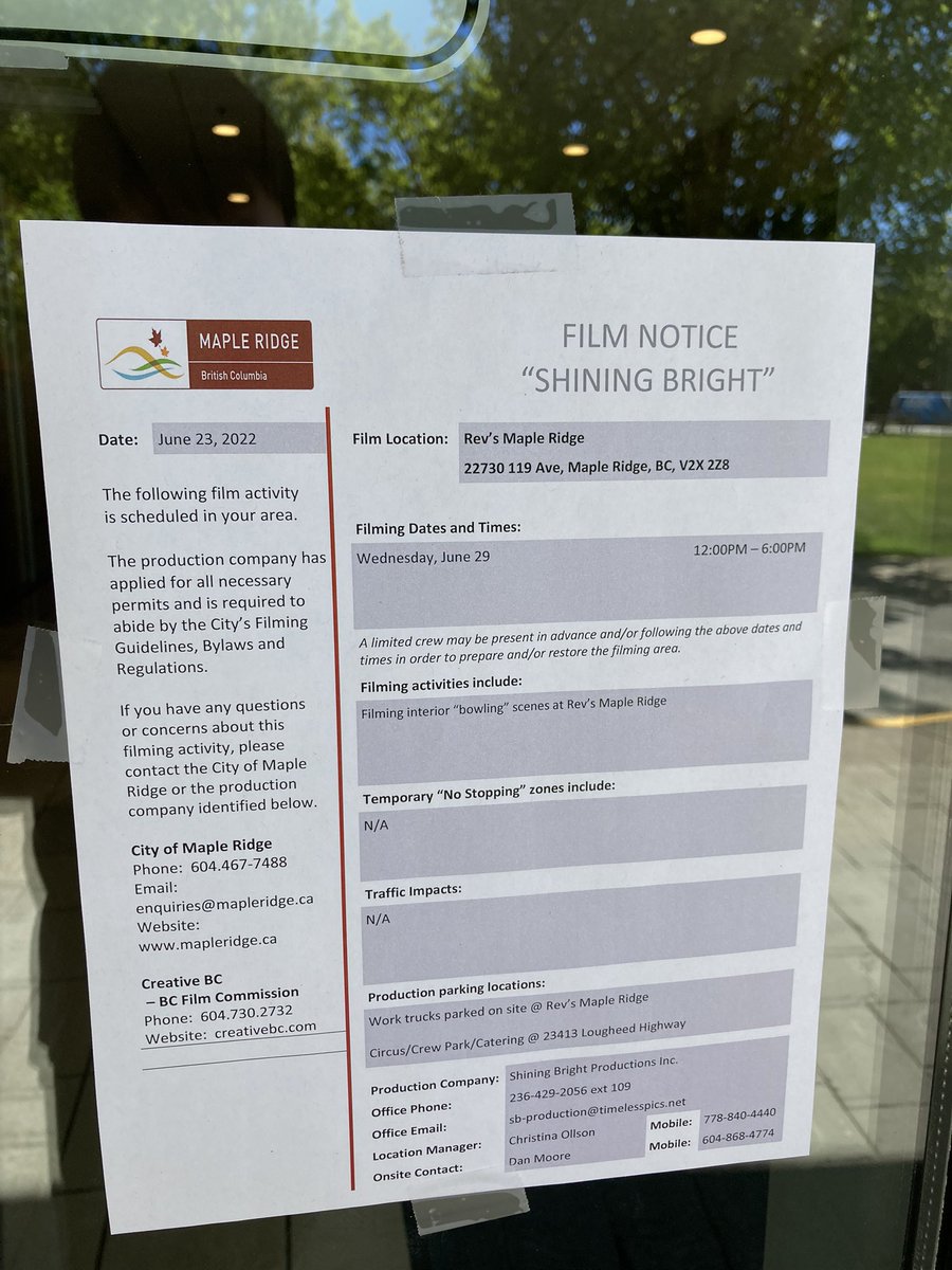 oman_143's tweet photo. Shining bright filming notice in ridge @WhatsFilming @yvrshoots https://t.co/VNf61c7pFa