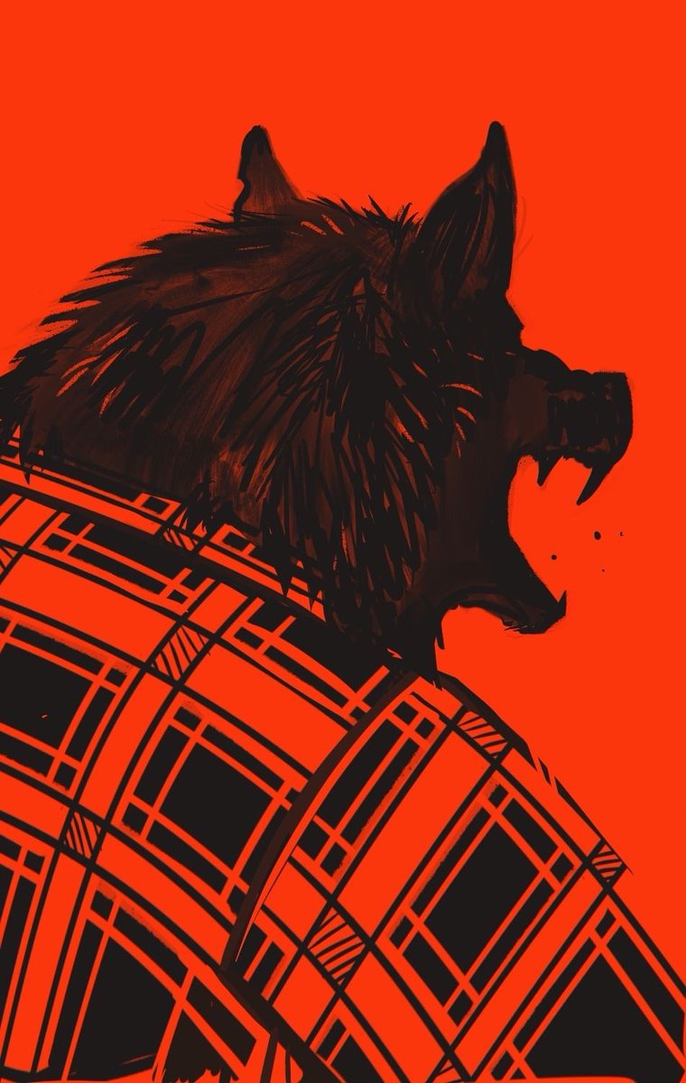 furry male red background open mouth furry solo simple background fangs  illustration images