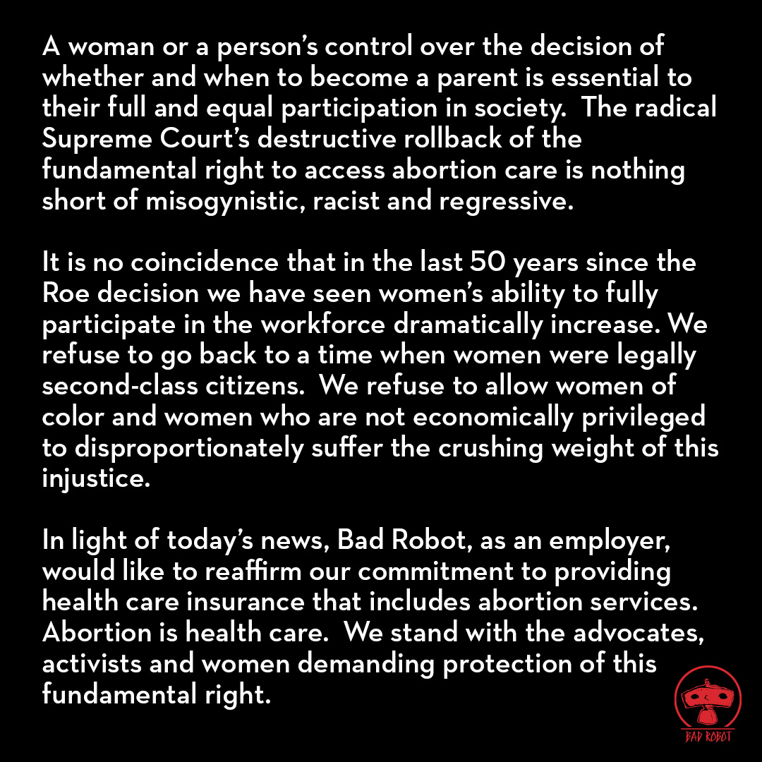 The radical Supreme Court’s destructive rollback of the fundamental right to access abortion care is nothing short of misogynistic, racist and regressive. We stand with the advocates, activists and women demanding protection of this fundamental right.