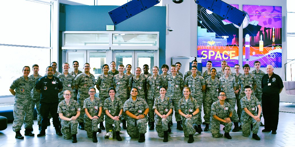 CivilAirPatrol's tweet photo. At our recent Space Force Operations Academy national activity, our #CivilAirPatrol cadets learned about government, military, and civilian space operations careers from @SpaceForceDoD and explored military bases and private companies in Colorado. 🚀 #CAPCadets #STEM #SemperSupra https://t.co/OsKS9h7CGT