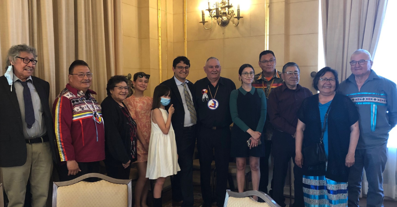 lawsocietymb's tweet photo. Yesterday, family friends &amp; colleagues gathered to celebrate the election of the Law Society's first Indigenous President, Sacha Paul, with many members of the English River First Nation Dene Community making the trip from Northern Saskatchewan to mark this significant moment. https://t.co/1OswwQmWGC