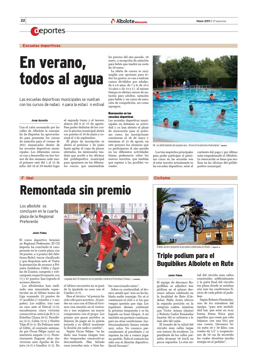 CFImperio's tweet photo. Artículo del Periódico Local de Albolote de mayo de 2011 donde se hace balance de la temporada del CD Imperio, que se quedó a las puertas del ascenso
#historiarojilla
#cdimperio https://t.co/Tz2IyQcIYk