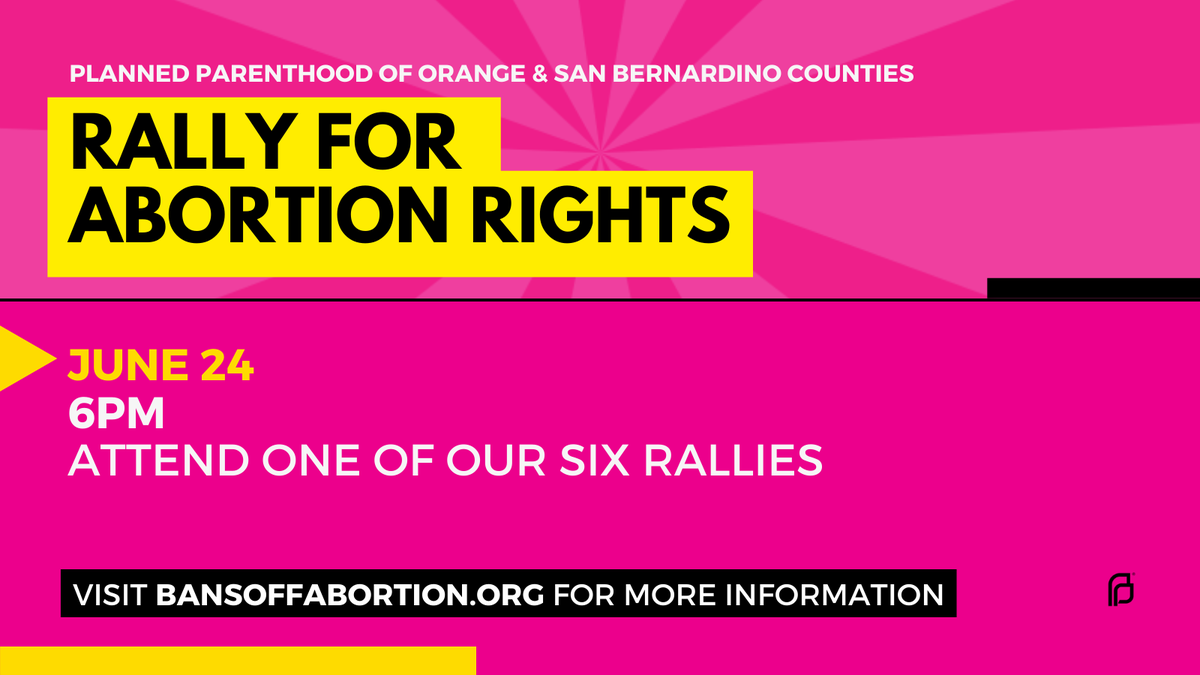 OCWomensMarch's tweet photo. @PPOSBC today at 6 p.m., as we Rally for Abortion Rights &amp; stand up for everyone’s individual right to control their own body. ✊🏽✊🏻✊🏿✊🏾 We will be rallying at 6 locations throughout Orange &amp; San Bernardino Counties. Visit https://t.co/jAPMcVVBlc for more info. #BansOffOurBodies https://t.co/7eFOaj3j6g