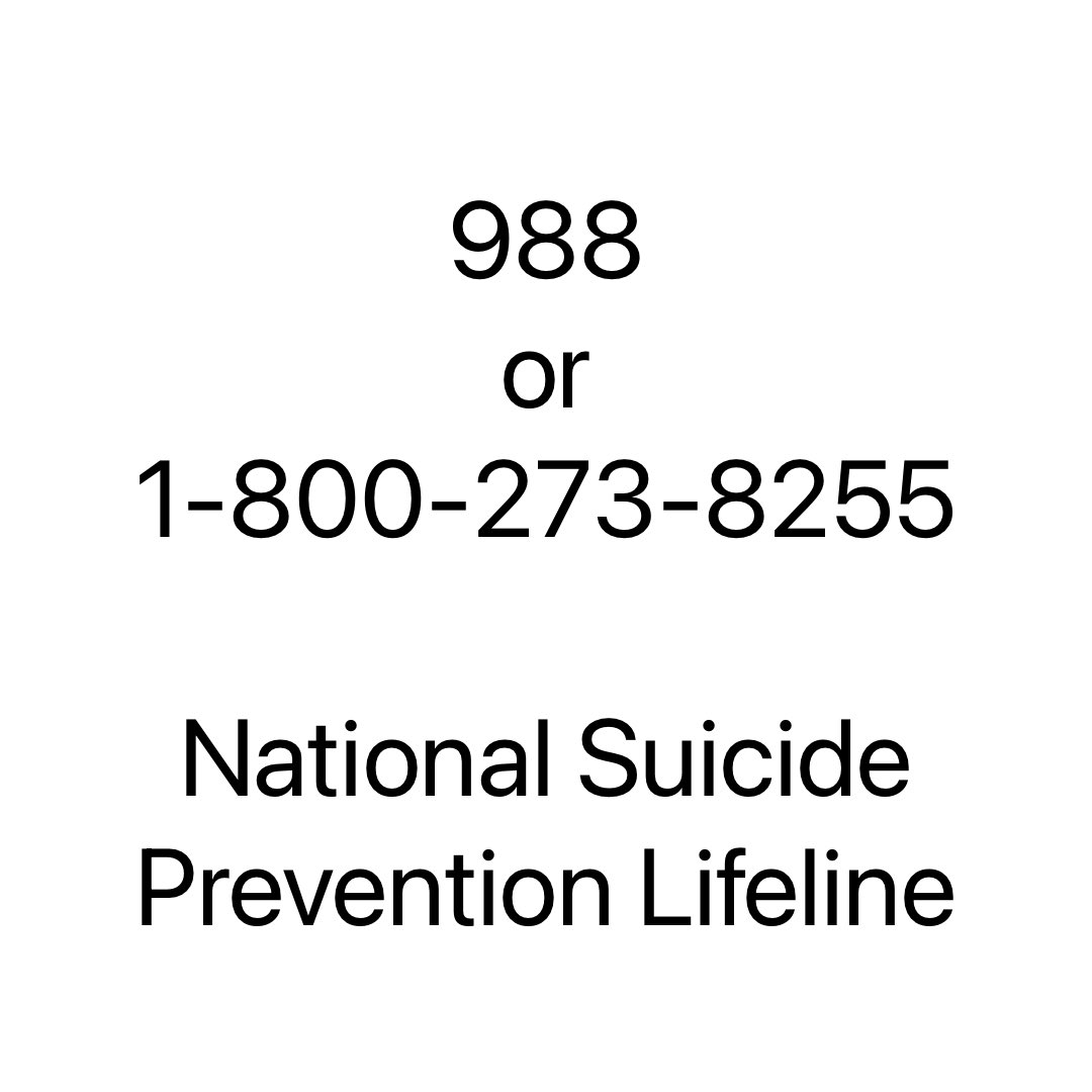 sthrnfriedasian's tweet photo. For those in need, please, please, please do not give up hope.
There is help.
#suicideprevention #hotlinenumber #suicide https://t.co/hv0KMqav4o