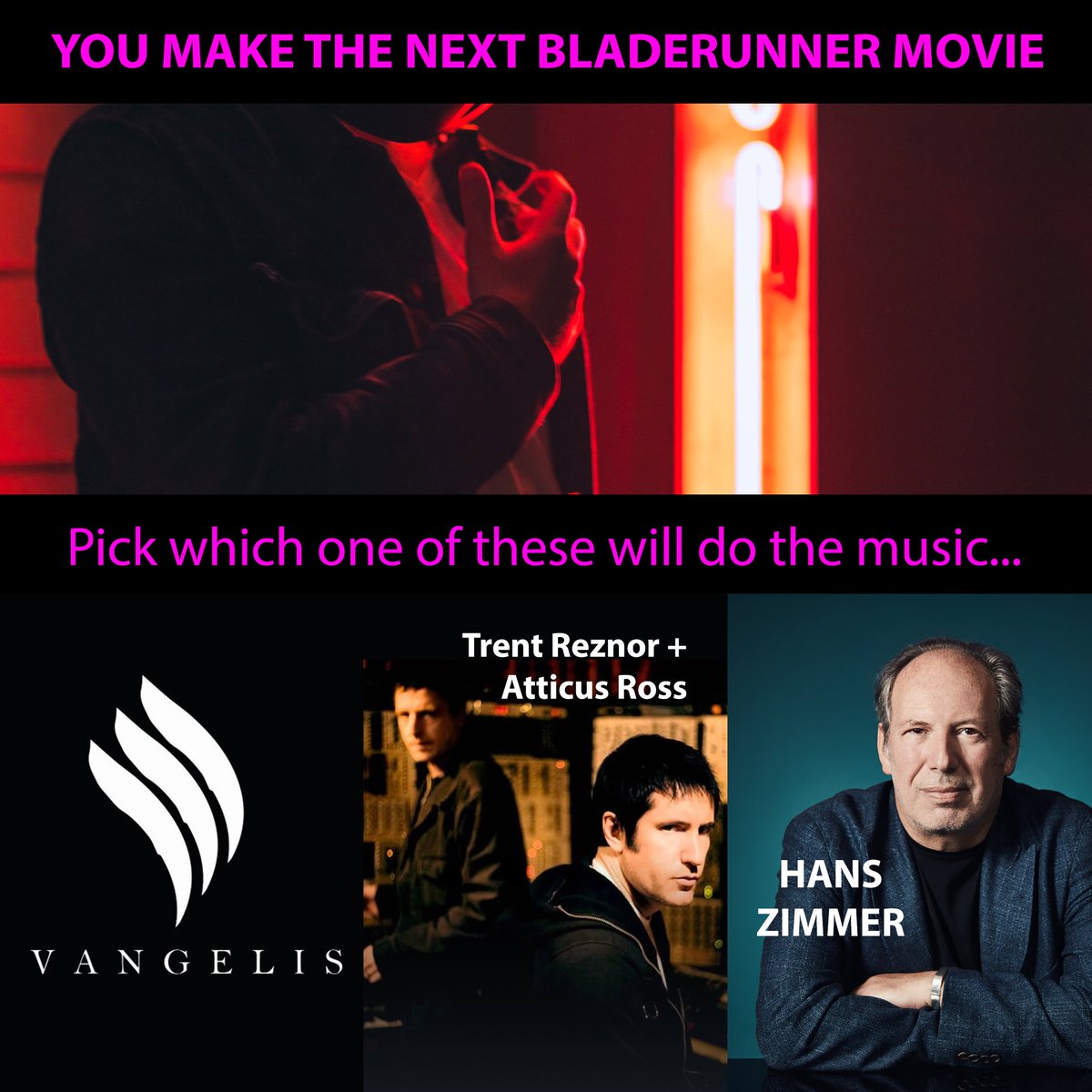 Lyteside's tweet photo. Hans Zimmer has a special place in my heart (as does Vangelis)! This one is super hard, but I'm gonna go with the Reznor team 😎 https://t.co/l6DYAy6ngT