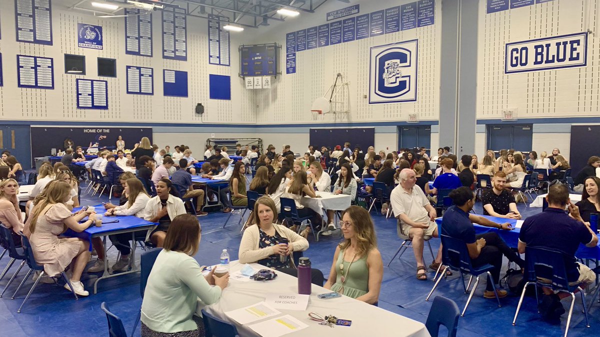 ktdeluce's tweet photo. Athletic Banquet 2021-2022 - just a beautiful was to send off our ⁦@CCHCrusaders⁩ @crusaderBLUE athletes into the summer! Congratulations to all our athletes on an incredible year 💙🤍 Happy Summer Crusaders☀️ https://t.co/aYCCmm8khK