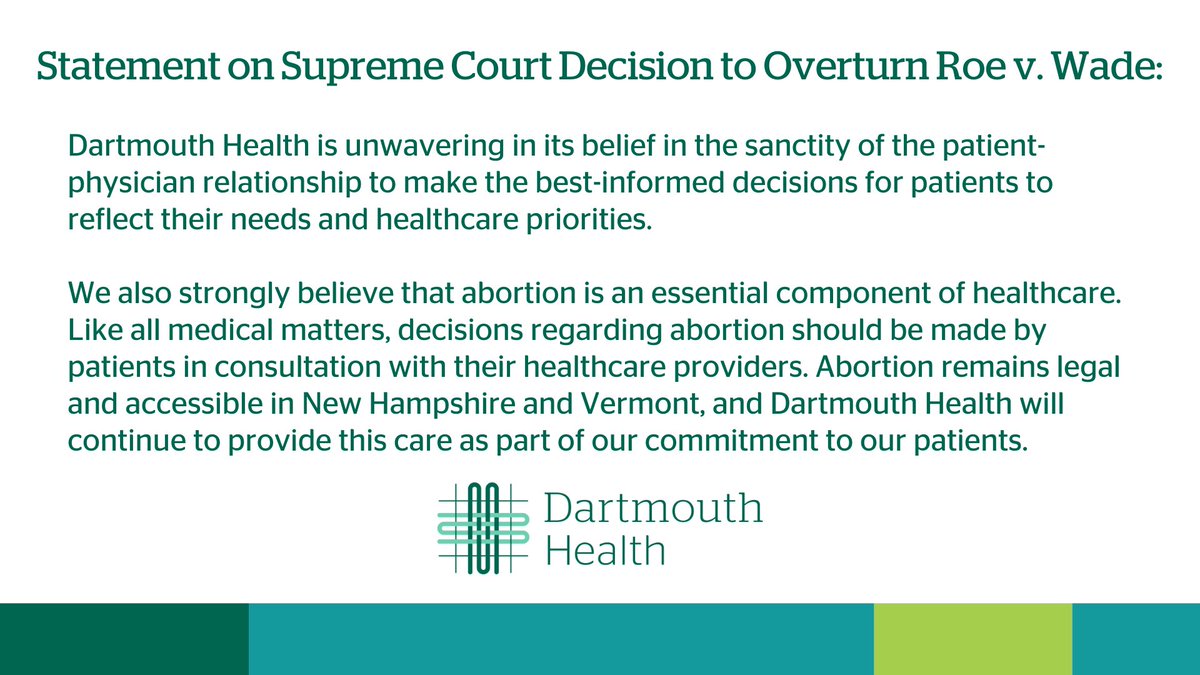 Statement on Supreme Court decision to overturn Roe v. Wade: