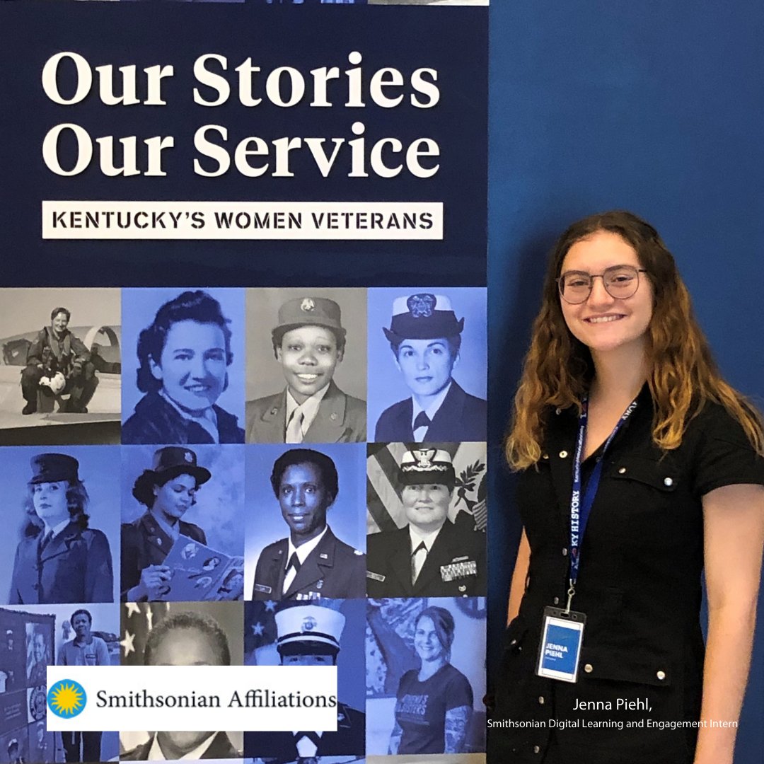 KyHistSoc's tweet photo. Smithsonian Digital Learning and Engagement Intern Jenna Piehl took a tour with KHS curator, Julie Kemper. Jenna examined our military collections. She is working on a digital learning lab for our upcoming exhibit Our Stories, Our Service.
#SAintern @SIAffiliates https://t.co/d1jDiaX11H