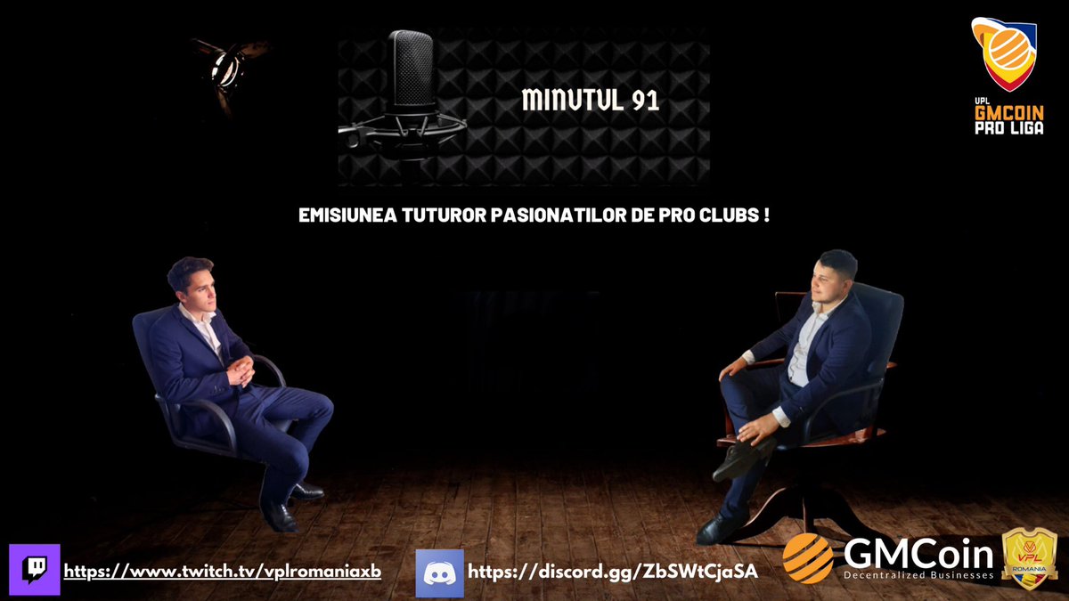 📣Astazi este Vineri, deci avem “Minutul 91”!

Va asteptam pe live, incepand cu ora 23:00 sa discutam despre ultimele rezultate, TOTW si ultimele meciuri.

🎥 twitch.tv/vplromaniaxb

<a href="/coin_gm/">GMCoin</a> <a href="/VPLglobal/">Virtualproleague</a>