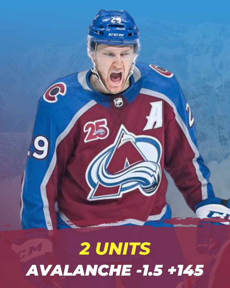 StevePBets's tweet photo. #StanleyCup Game 5
Avalanche -1.5 +145 2 units
#GoAvsGo #AvsIn5 https://t.co/VAQzTNwvoV