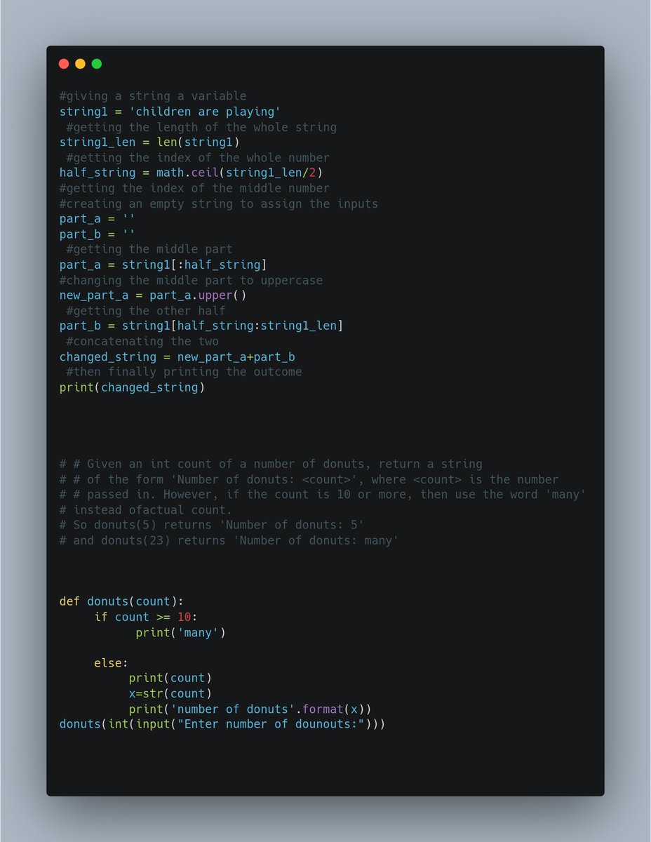 EffenceKamau's tweet image. still on string❤️ python
#100daycode #Codehive