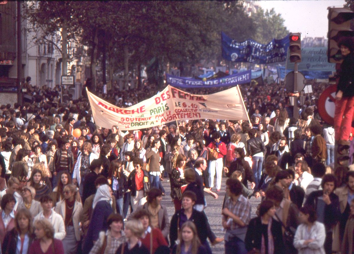 Manifestation pour le droit à l'avortement libre et gratuit. 
1979  Paris