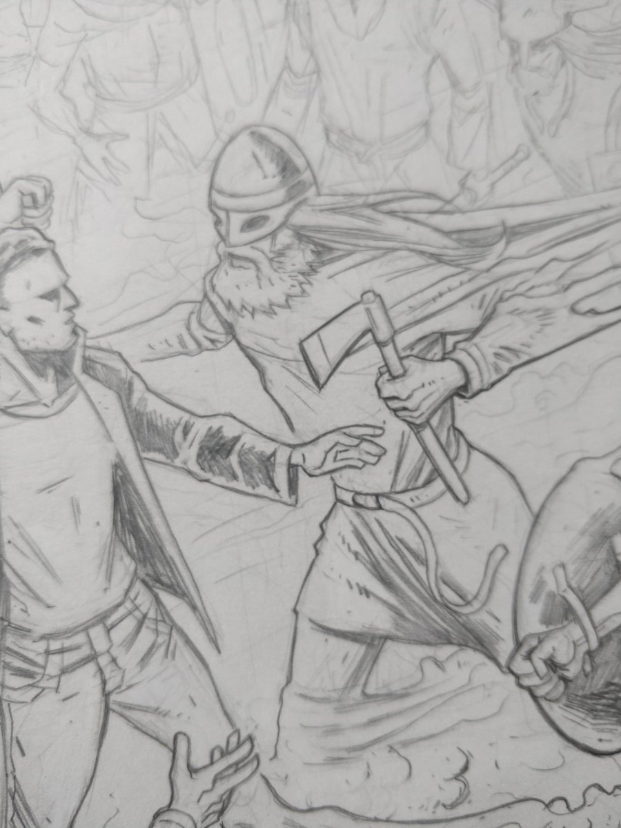 Barrykeegan's tweet photo. Penciling one of my pages this evening. #indiecomics #comicbooks #irishcomics #thedarkpool #thebogroad https://t.co/0OnG0EanEB