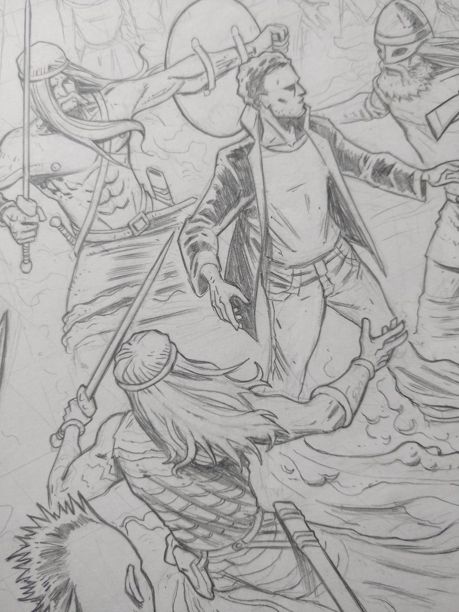 Barrykeegan's tweet photo. Penciling one of my pages this evening. #indiecomics #comicbooks #irishcomics #thedarkpool #thebogroad https://t.co/0OnG0EanEB