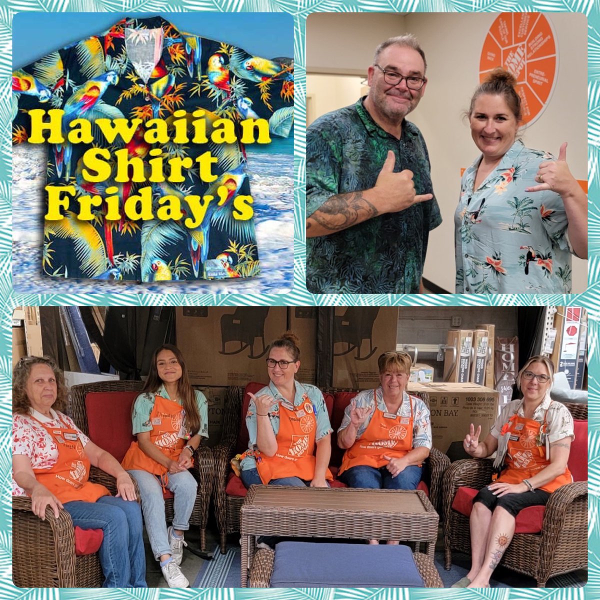 Dona Redman (@redmandona) on Twitter photo 🧡3️⃣6️⃣0️⃣2️⃣🧡 Hawaiian 🌺 🏝 Shirt Friday’s 🤙 Lots of participation at the store 🏬 #Alohafriday #FunPlaceToWorkAndShop @FernandoStgo08 <a href="/WebbfWebb/">frank webb</a> <a href="/ErinWatsonHDHR/">Erin Watson</a> <a href="/HDFlintkid/">Thomas Spencer</a> <a href="/freddie_3601/">Freddie P</a> <a href="/THD_DaisyGirl/">Elizabeth Yonka</a> <a href="/JeremiahHD3603/">Jeremiah</a> 🧡3️⃣6️⃣0️⃣2️⃣🧡 Hawaiian 🌺 🏝 Shirt Friday’s 🤙 Lots of participation at the store 🏬 #Alohafriday #FunPlaceToWorkAndShop @FernandoStgo08 <a href="/WebbfWebb/">frank webb</a> <a href="/ErinWatsonHDHR/">Erin Watson</a> <a href="/HDFlintkid/">Thomas Spencer</a> <a href="/freddie_3601/">Freddie P</a> <a href="/THD_DaisyGirl/">Elizabeth Yonka</a> <a href="/JeremiahHD3603/">Jeremiah</a>