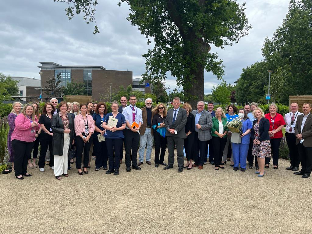 Thank you  @daisyfoundation   Bonnie, Mark, Stuart, Gary, Deb and Tina for your visit @Beaumont_Dublin today. It was an honour to have you in person to award Katie our fabulous DAISY award winner. The tree we planted together will be a memory of Patrick and your visit today.