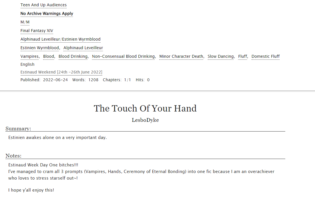 another #EstinaudWeekend fic for the collection, combining several of our prompts (vampires, hands and Eternal Bonding) 😍

(shared with the author's permission!)