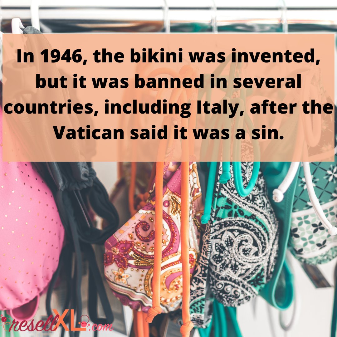 ResellXL's tweet photo. Did you know...

#fashionfact #fashion #friday #bikini  #consignmentshop #onlineshopping #curvyfashion #plussizefashion #sustainablefashion #fashionista #fashionblog #resell #resale #resellxl https://t.co/LcJmLUacO9