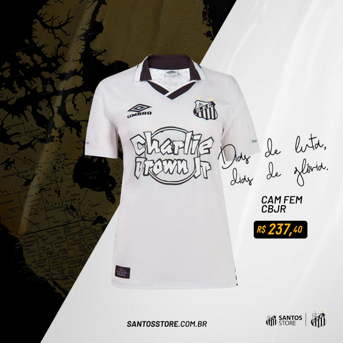 Tem mais camisa feminina da coleção Charlie Brown disponível! 🛹🐳
Garanta o seu manto agora mesmo, com 5% de desconto e o desconto fixo do Sócio Rei! 
Compre em santosstore.com.br

(Link: santosstore.com.br/camisa-feminin…)