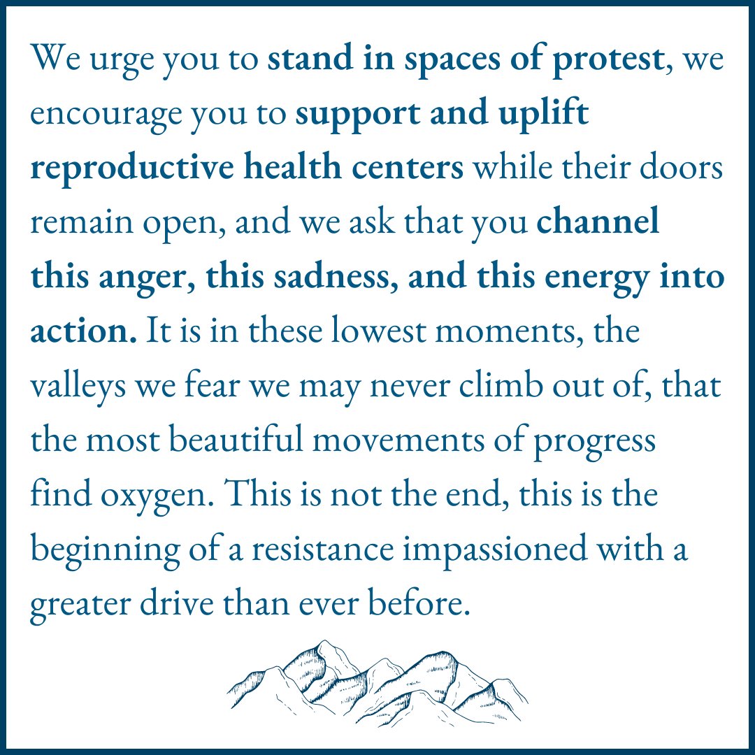 This morning we watched 50 years of protections be written out of history. We all held our breath, we looked to our loved ones for comfort, and we tried to find solace wherever we could. But now, now we must act. Read our full statement below. #RoeVsWade