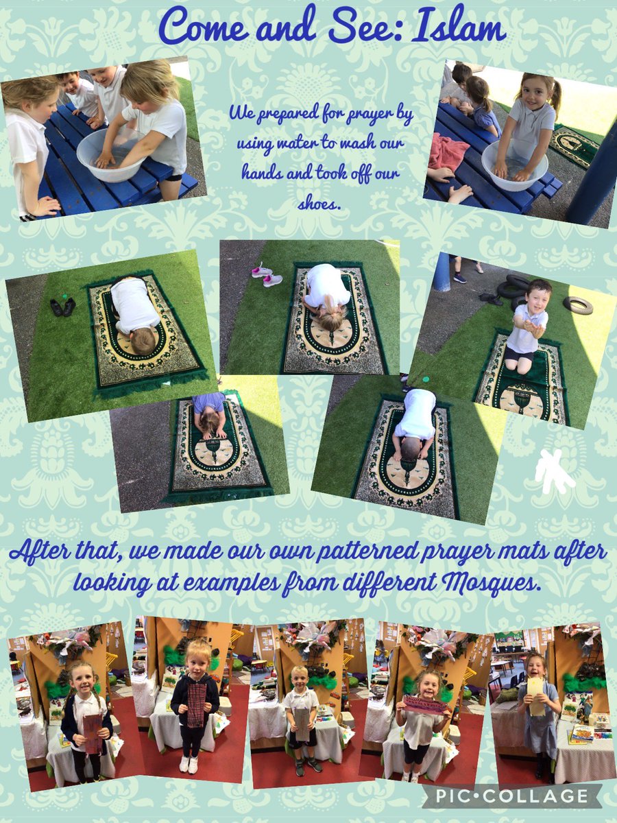 DosbarthAmroth's tweet photo. 🕌 Islam🕌 We have thoroughly enjoyed learning all about Islam this week and how people prepare to enter the mosque before praying. We explored how to use a prayer mat before designing our own! Gwaith hyfryd pawb! https://t.co/CdMK6VvSBO