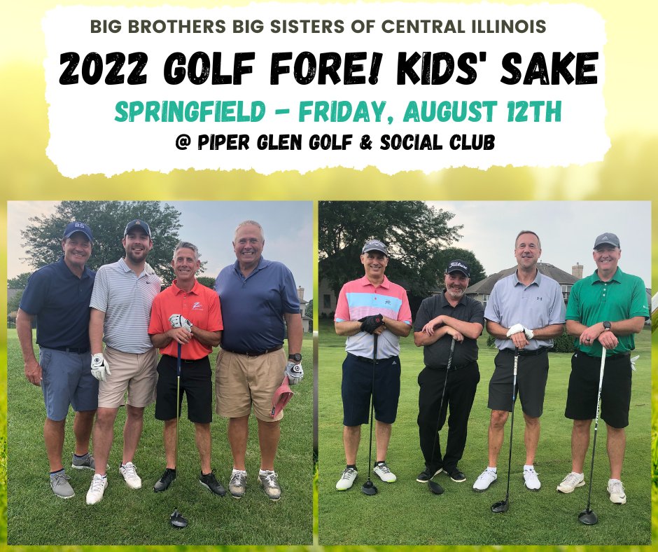Register today for a fun filled day on the golf course while supporting our mentoring services for local youth! 
Golf Fore Kids' Sake in Springfield will be on Friday, August 12th. 
You can find more info and register here: give.classy.org/golfspringfiel…