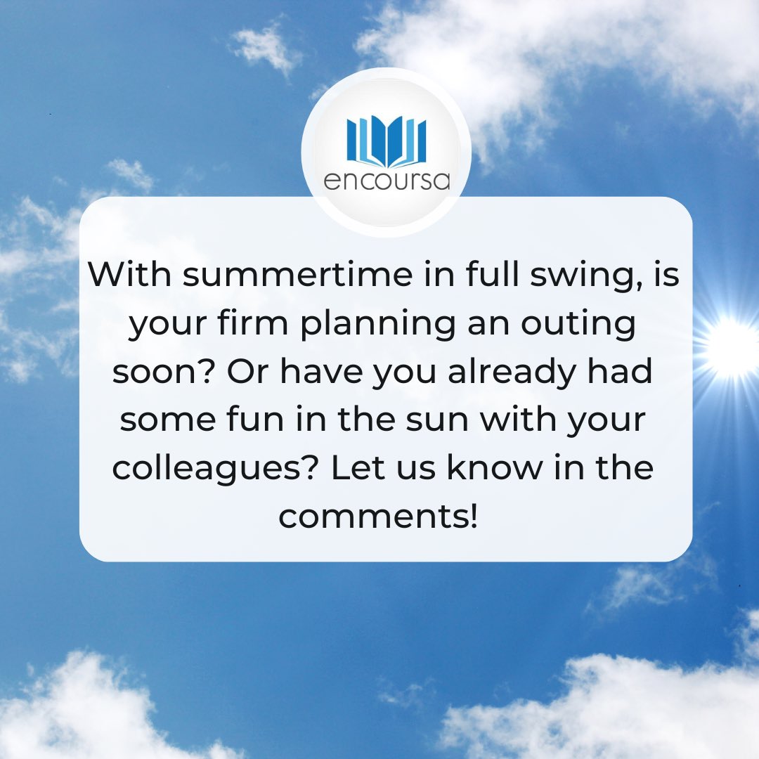 encoursa's tweet photo. ☀️Maybe you enjoyed working on your swing in a match of golf with your colleagues, or you prefer a relaxing company picnic! 
☀️Let us know in the comments below about any outings your firm has planned for the summer, or any of your past favorite outings! https://t.co/bpMo0g5Rcl