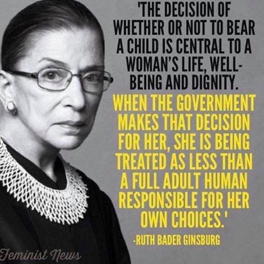 RBG. Her words. They matter today more than ever. 🧡 #ableg #abhealth #yyc #yeg