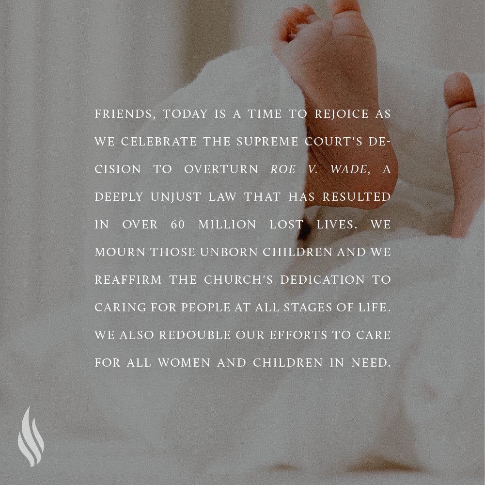 BishopBarron's tweet image. Friends, today is a time to rejoice as we celebrate the Supreme Court's decision to overturn “Roe v. Wade,” a deeply unjust law that has resulted in over 60 million lost lives.