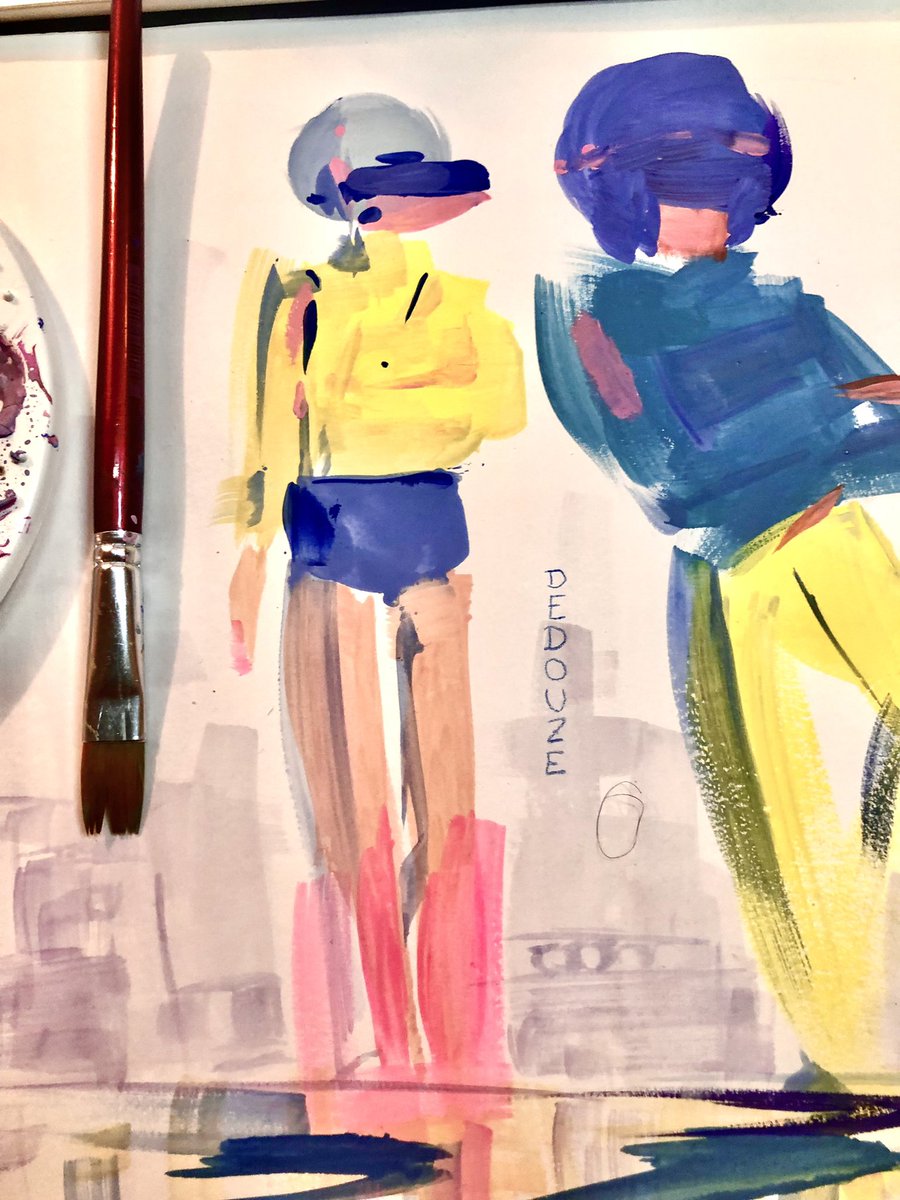 I'm learning to use gouache again, for a change. I will incorporate that in my process for 3D animations :)