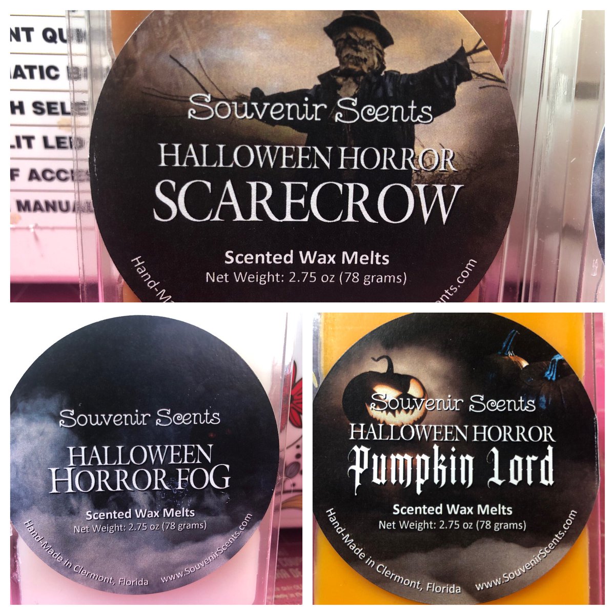 OMG! YALL!🕯 My new wax melts just came in the mail, with a special surprise!🎃 I’m freaking out! <a href="/SouvenirScents/">Souvenir Scents</a> thank you so much for the incredible wax! I’m about to use Scarecrow now! Thank you for the Pumpkin Lord!🧡🎃🧡 They smell so good! Scarecrow is giving me flashbacks!