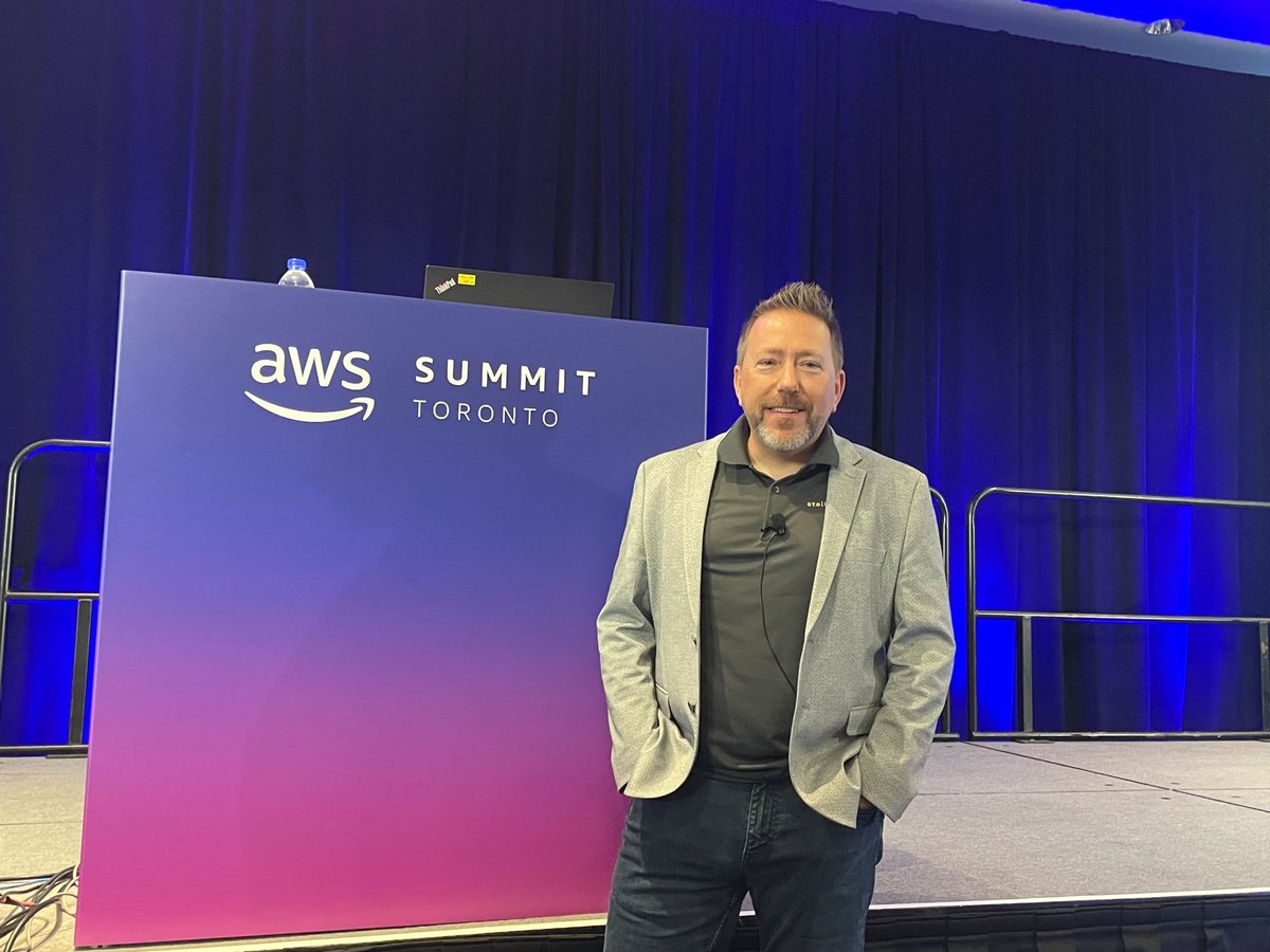 stellaralgo's tweet image. Resident rock star (aka, co-founder and CTO) Sean Fynn, knocked it out of the park Thursday at #AWSSummit2022 with his talk on how StellarAlgo uses AWS products and services to build and manage the architecture behind our CDP and data lakehouse products. #tech #YYZ