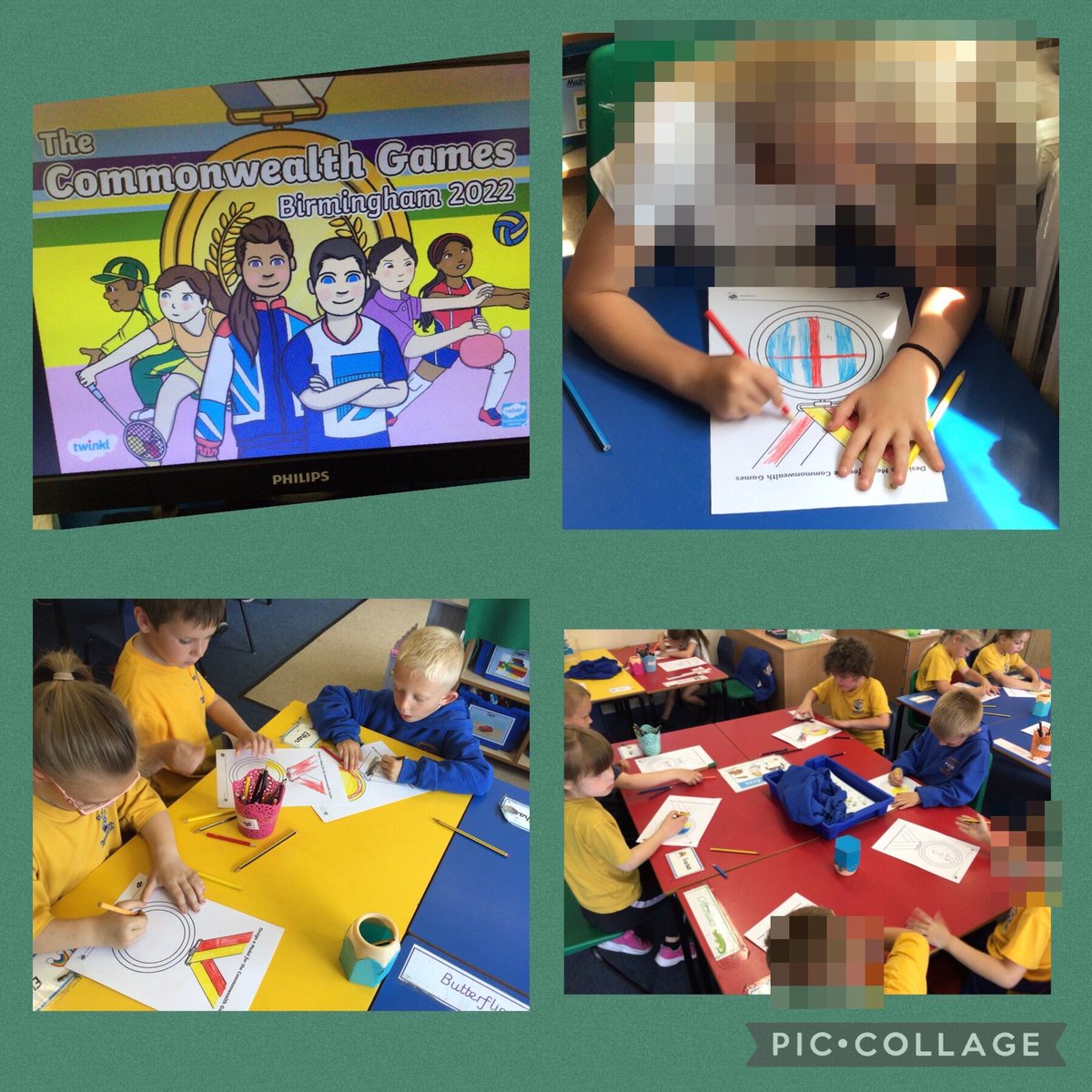 St_Josephs_Prim's tweet photo. Year 1/2 enjoyed learning about The Commonwealth Games 2022 as part of #Activ5 week. It even inspired some of us to become athletes ourselves! 🏃🏼♂️🏃🏾♀️ We designed our own medals for The Commonwealth Games 🏅 #TWSG @NorthTynesidePE @YouthSportTrust https://t.co/U35XtVSCXo