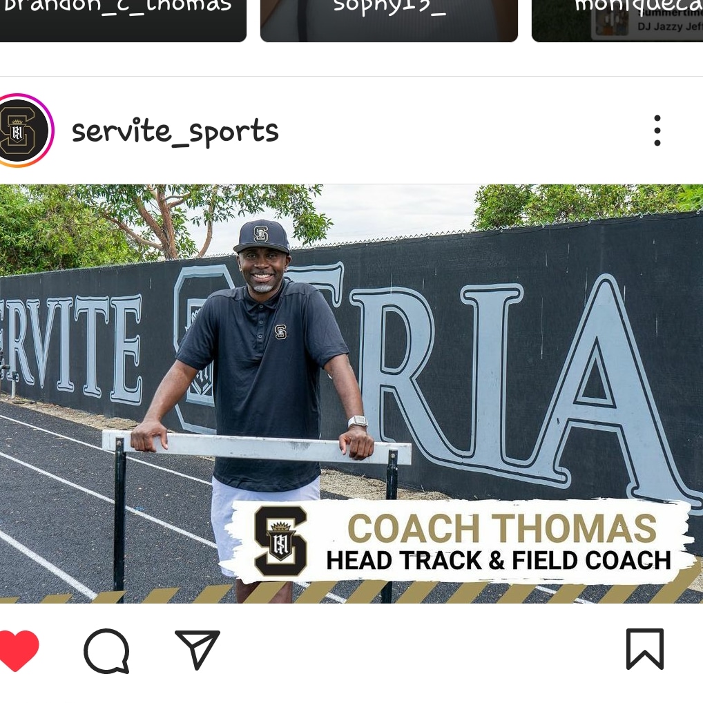 AYSO106's tweet photo. #ayso106 
Congratulations to our former AYSO 106 Regional Commissioner, Mr. Brandon Thomas, who was appointed as the Head Track &amp; Field Coach for Servite High School in Anaheim! Way to go Mr. Thomas! We are proud of you! #team106

https://t.co/pLRhPhtHDh https://t.co/CZpf1hKoP6