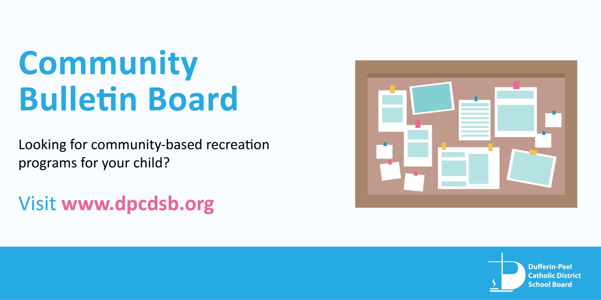 Looking for summer camps and recreational activities for your child?🏸🎨

Check out the #DPCDSB Community Bulletin Board for fun, active, and engaging community-based programming for youth and families: ➡dpcdsb.org/parents/commun…