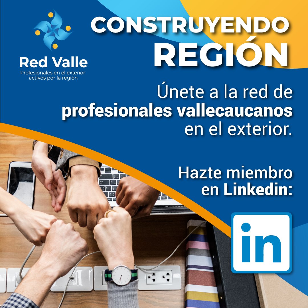 investpacific's tweet photo. Si eres un profesional vallecaucano en el exterior y quieres sumar tu conocimiento y experiencia en pro del desarrollo de la región, únete al grupo en LinkedIn #RedValle y comparte esta invitación con otros colegas vallecaucanos que estén fuera del país: https://t.co/Yw59982xrv https://t.co/aFTpmAt4ln
