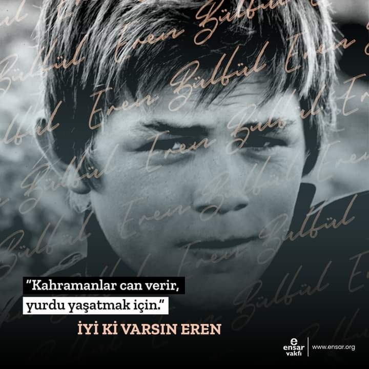 Daha 15 yaşında yurdu yaşatmak için korkusuzca mücadele ederken hain terör saldırısında şehit düşen  #ErenBülbül'ü şehadetinin sene-i devriyesinde rahmetle anıyoruz.

#İyikivarsınEren